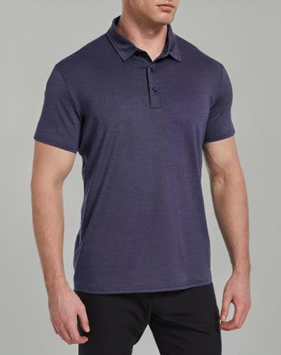 OYGSieg 6 Pack Mens Polo Shirts Performance Short Sleeve Golf Shirt Moisture Wicking Athletic Casual Collared T-Shirt