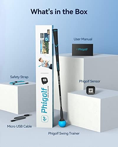 PHIGOLF Home Golf Game Simulator: Enjoy Interactive Golf with Motion Sensor & Swing Stick for Indoor & Outdoor Fun – 38,000+ Courses Worldwide, Compatible with Android, iOS, App & E6 Connect
