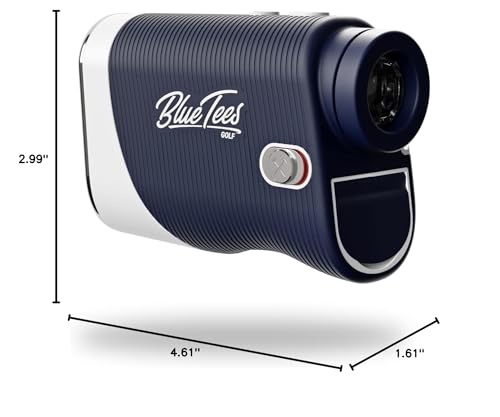 Blue Tees Golf Series 3 Max+ Golf Rangefinder with Slope Switch, 1000 Yards Range Finder, 6X Magnification Laser Rangefinder, Slope Measurement, Magnetic Strip, Flag Pole Locking with Pulse Vibration