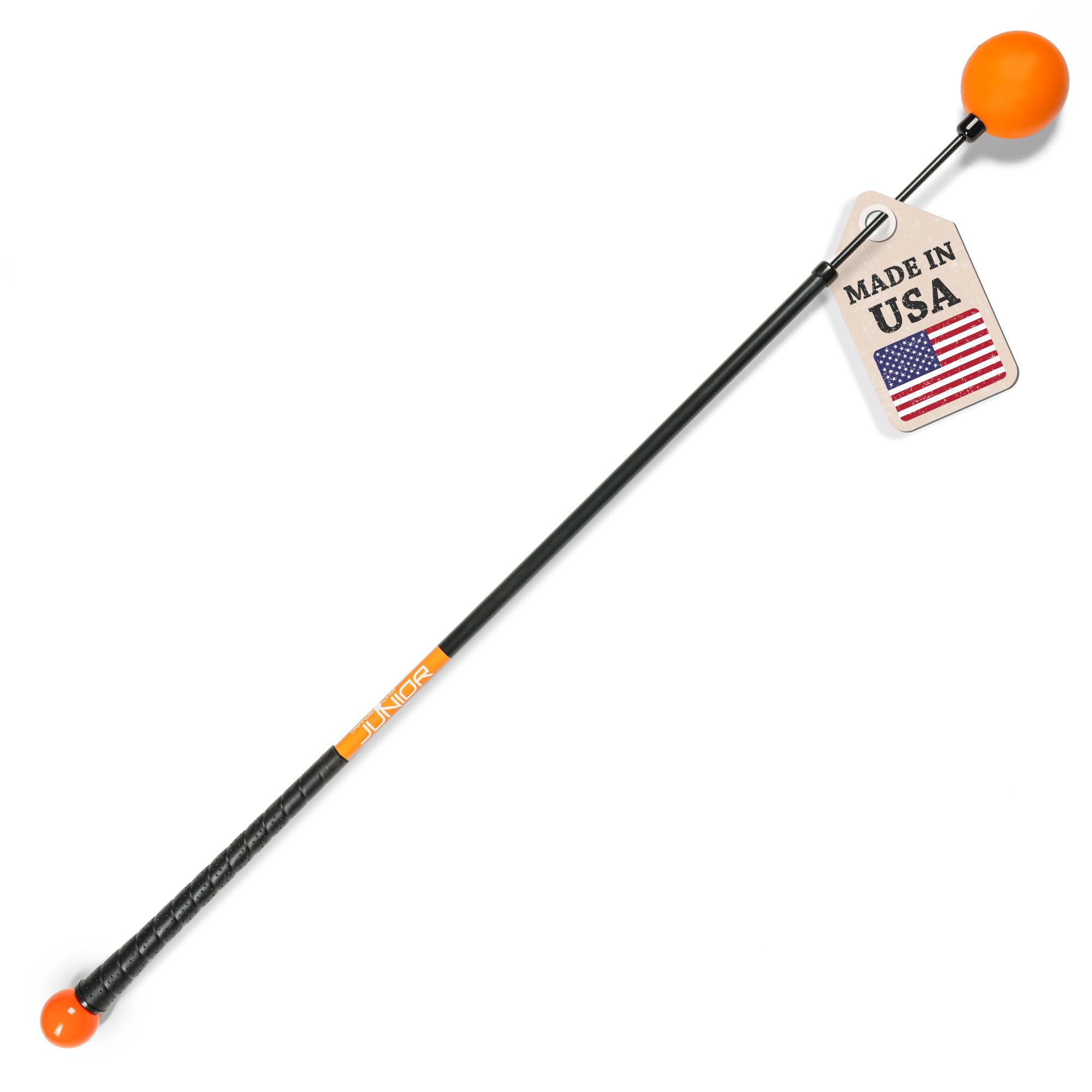 Orange Whip Golf Swing Trainer Aid Patented & Made in USA for Improved Rhythm, Flexibility, Balance, Tempo, and Strength *American Made*