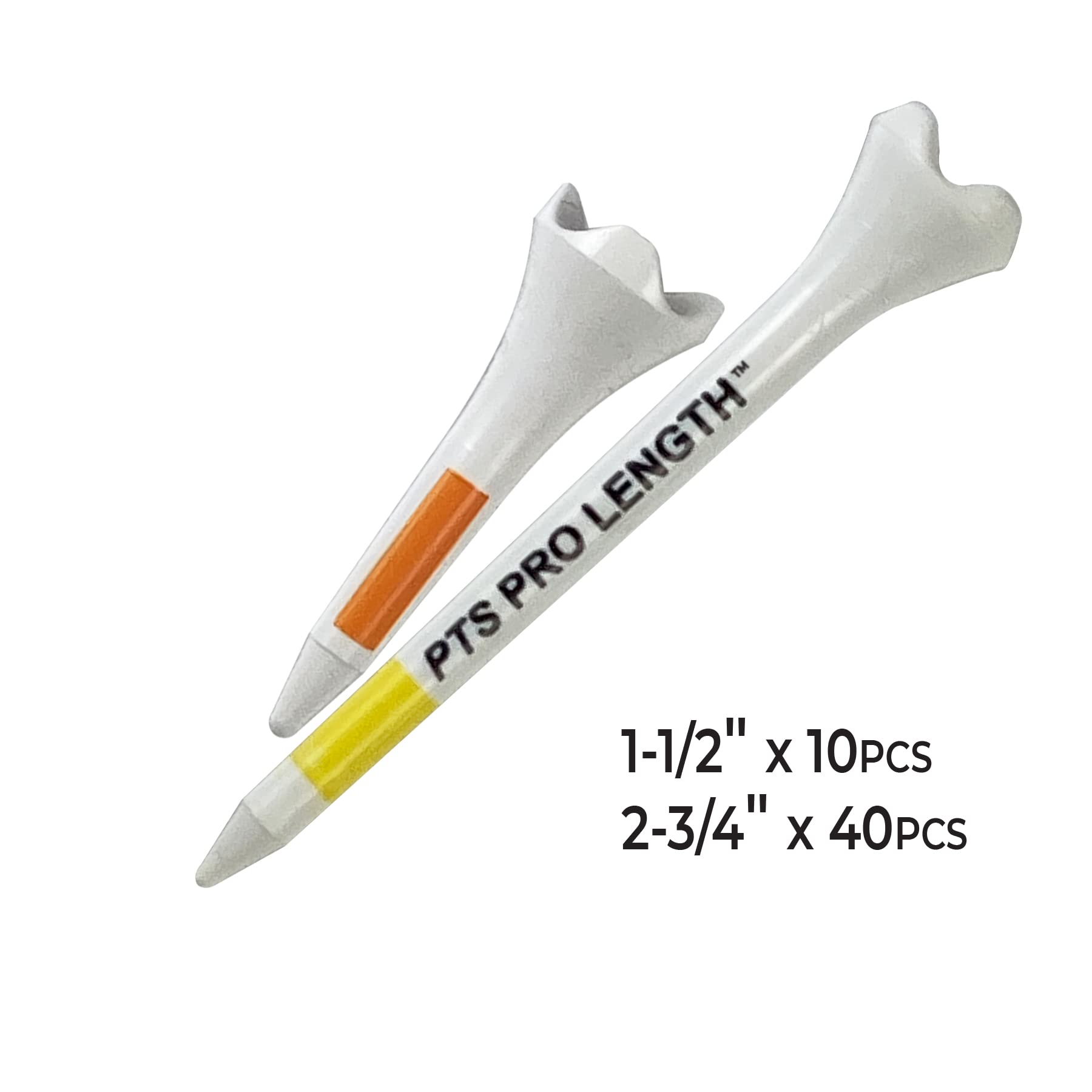 PrideSports PTS Plastic Golf Tees | 30 Count, 1-1/2 Inch | #1 Plastic Tee on Tour | Best for Irons, Hybrids, and Woods