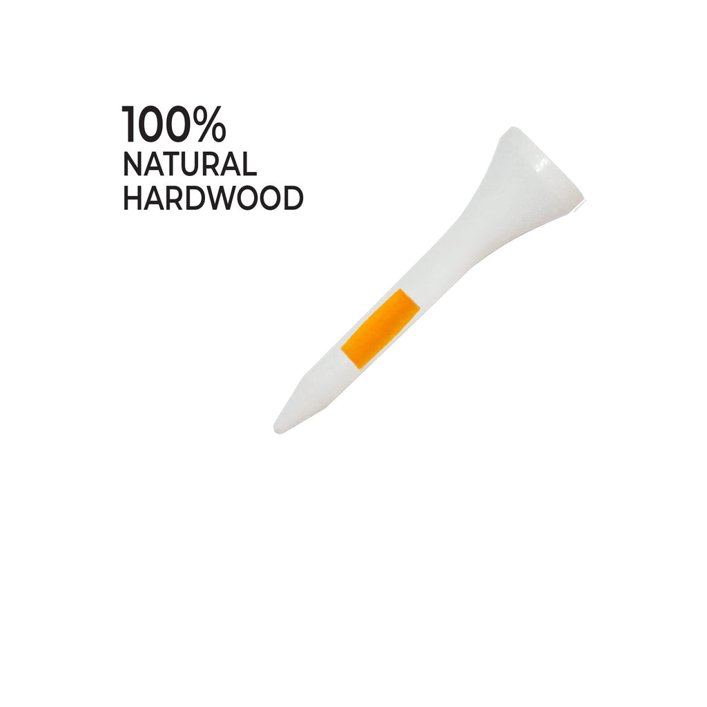 PrideSports PTS Wood Golf Tees | 100 Count, 2-3/4 Inch | #1 Wood Tee on Tour | Best for Drivers & Woods
