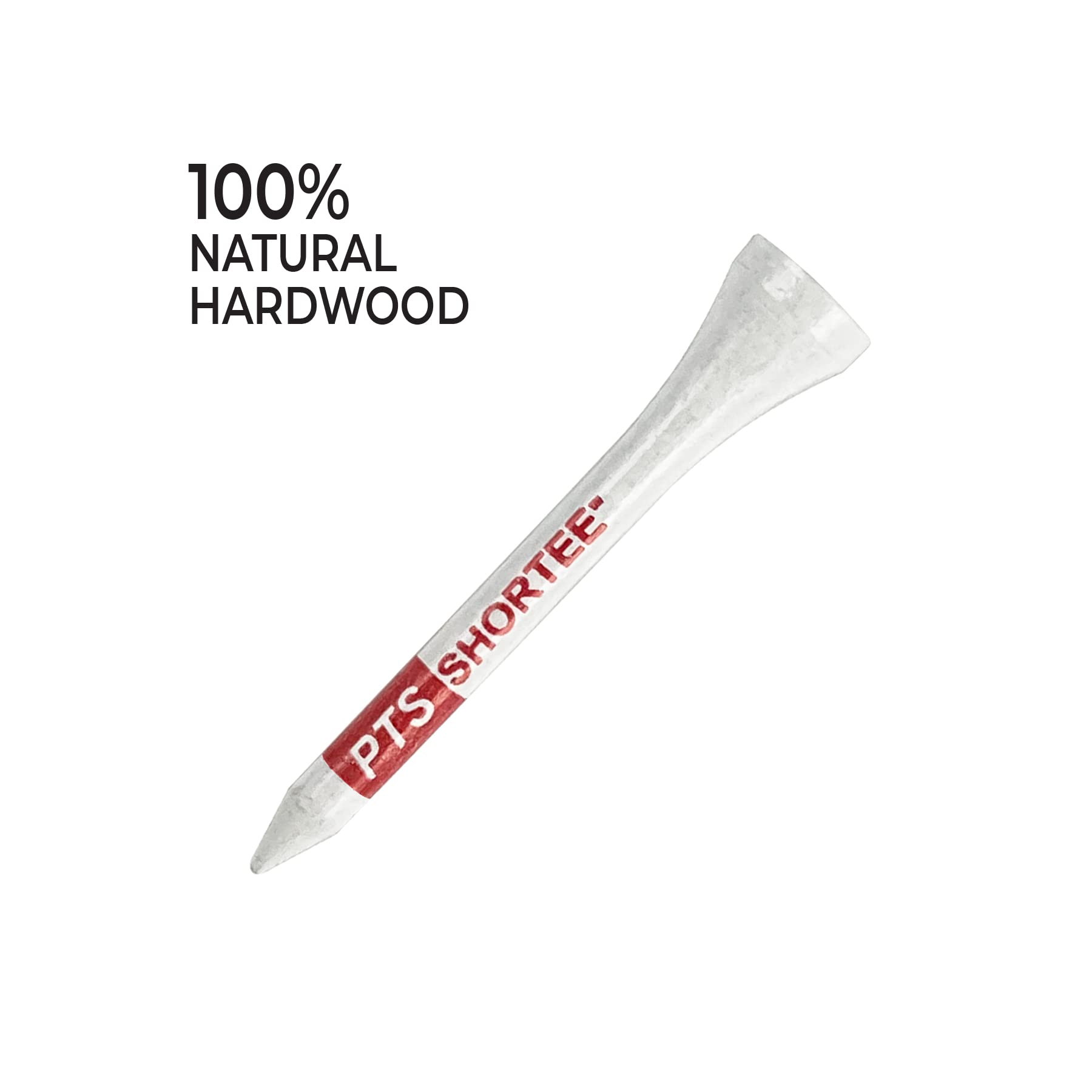 PrideSports PTS Wood Golf Tees | 100 Count, 2-3/4 Inch | #1 Wood Tee on Tour | Best for Drivers & Woods