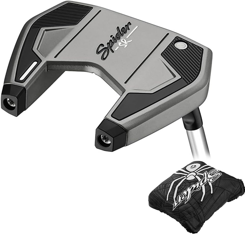 TAYLORMADE (Taylor Made) SPIDERSR Putter [Catalog Genuine Shaft Mounted Model] Flow Neck Men's Golf Club Right WH/PL White/Platinum 34 Inches