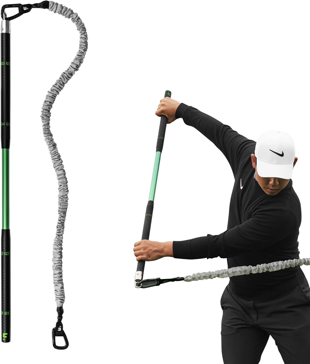 GolfForever Swing Trainer – Golf Training & Fitness System for Strength, Flexibility & Swing Power – Includes 30-Day Membership & Training Bar for Golf-Specific Workouts