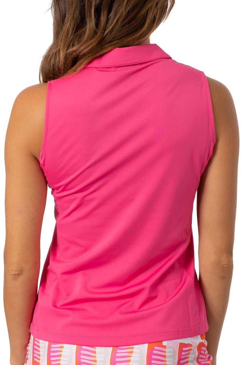 GOLFTINI Women's Zip Golf Polo - Sleeveless, Lightweight, Moisture-Wicking, UPF, 4-Way Stretch for Sports