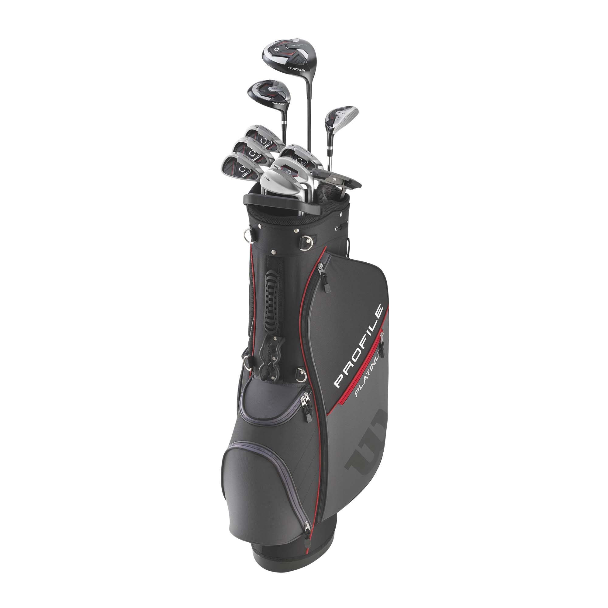 Wilson Men's Profile Platinum Complete Golf Club Package Set - Right Handeded, Stand Bag