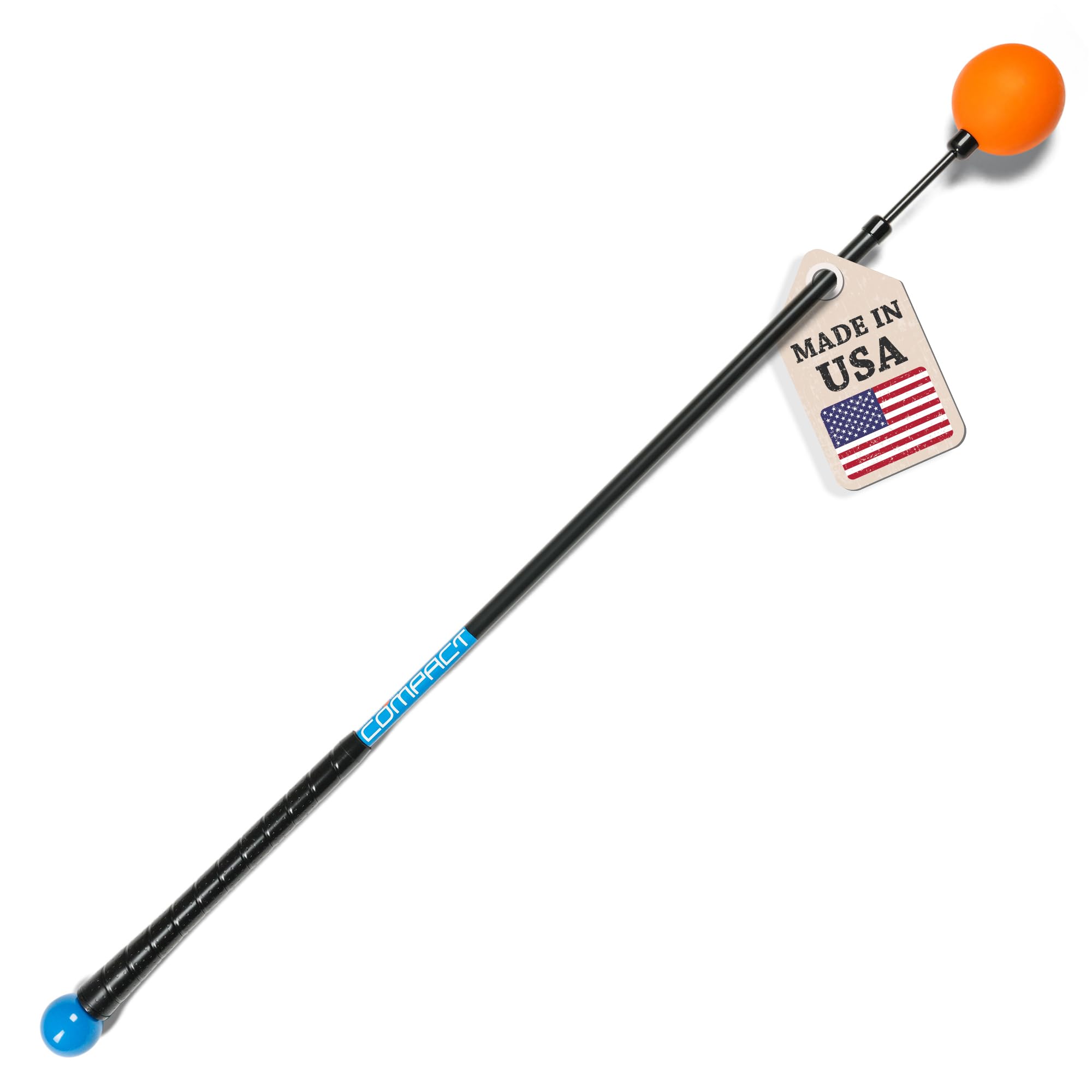 Orange Whip Golf Swing Trainer Aid Patented & Made in USA for Improved Rhythm, Flexibility, Balance, Tempo, and Strength *American Made*
