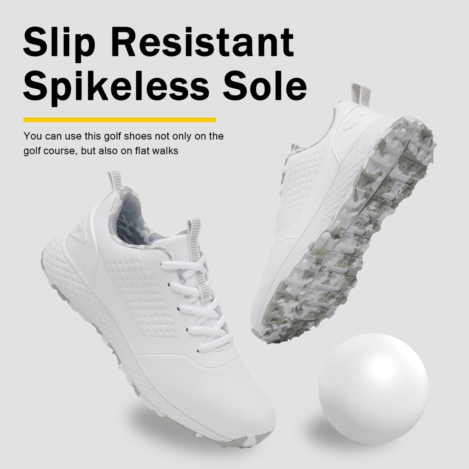 ULTIANT Women Golf Shoes Spikeless Waterproof Golf Sport Sneakers Size5-10