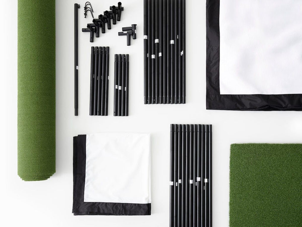 SkyTrak ST+ Golf Simulator – Ultimate Studio Package | Home Golf Simulator with Launch Monitor, Mat, Net & Screen