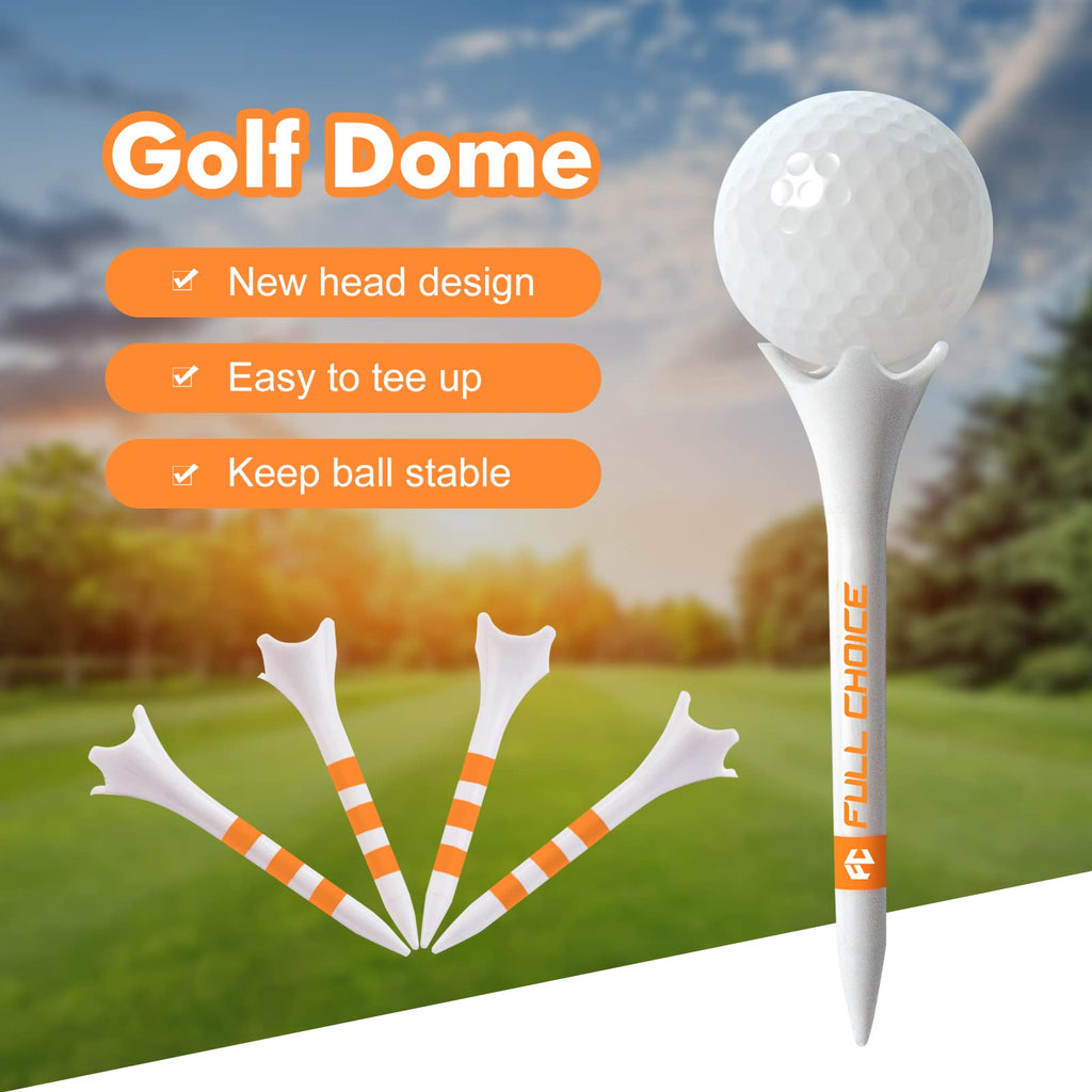 Professional Plastic Golf Tees 100 Pack (3-1/4" or 2-3/4"), Enhanced Durability & Stability, Engineered to Minimize Friction and Side Spin