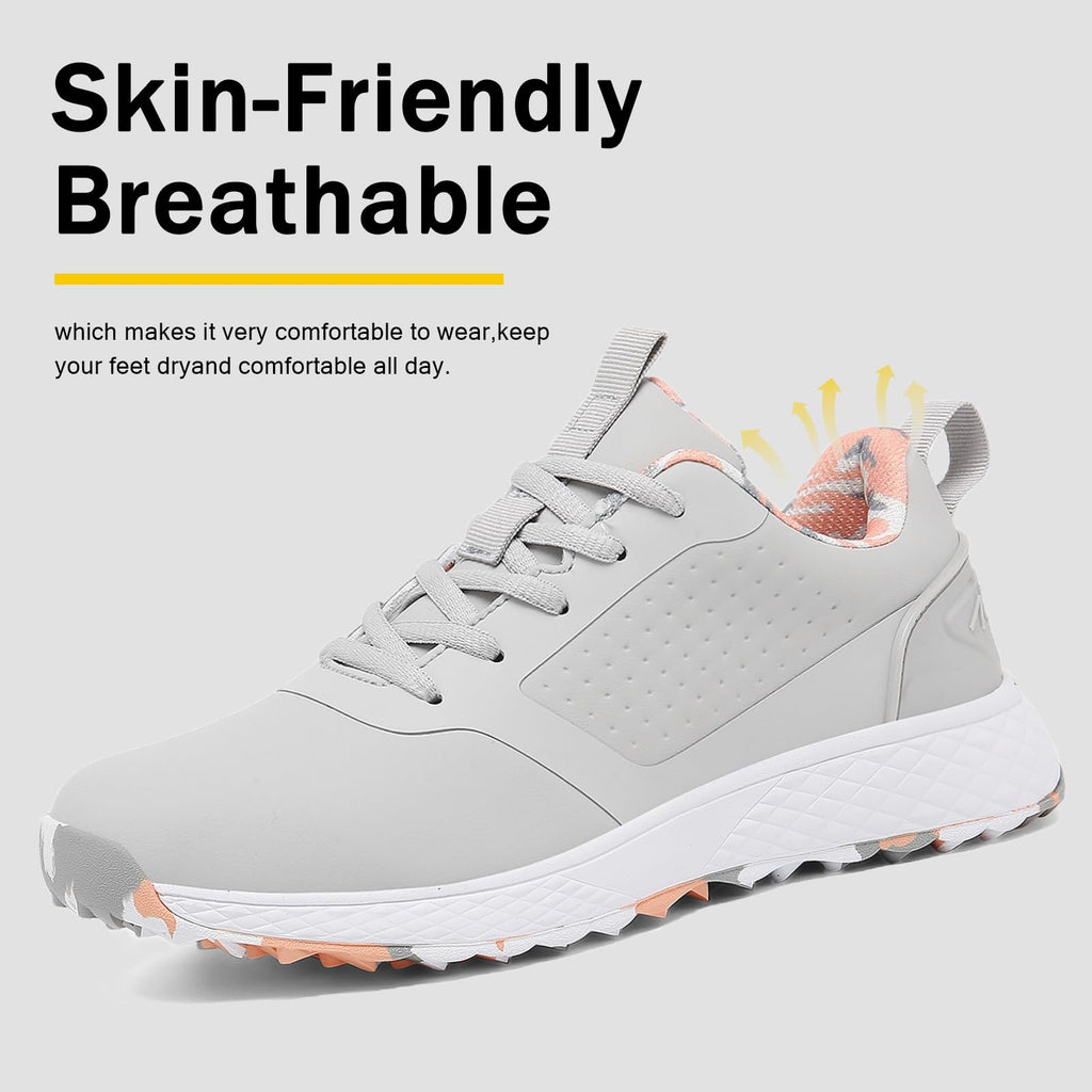 ULTIANT Women Golf Shoes Spikeless Waterproof Golf Sport Sneakers Size5-10