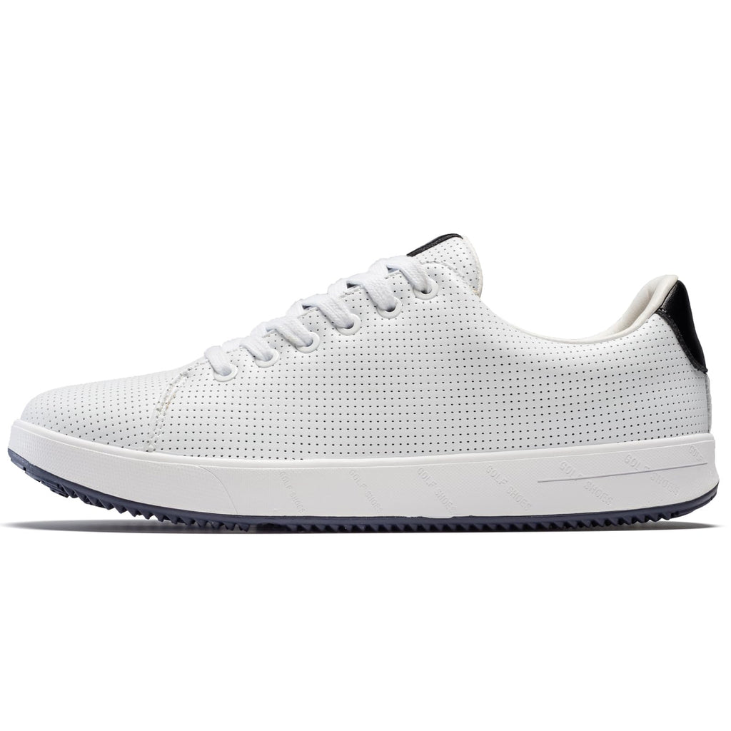 Men's Golf Shoes Professional Spikeless Leather Sneakers Non Slip Low Top Lightweight Comfort Travel Walking Shoes