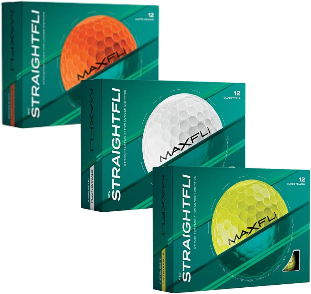 Maxfli StraightFli Golf Balls Variety Pack – 36-Pack (Gloss White, Gloss Yellow, Matte Orange) | Soft Feel, Durable Ionomer Cover | Ideal for Beginners & Recreational Golfers