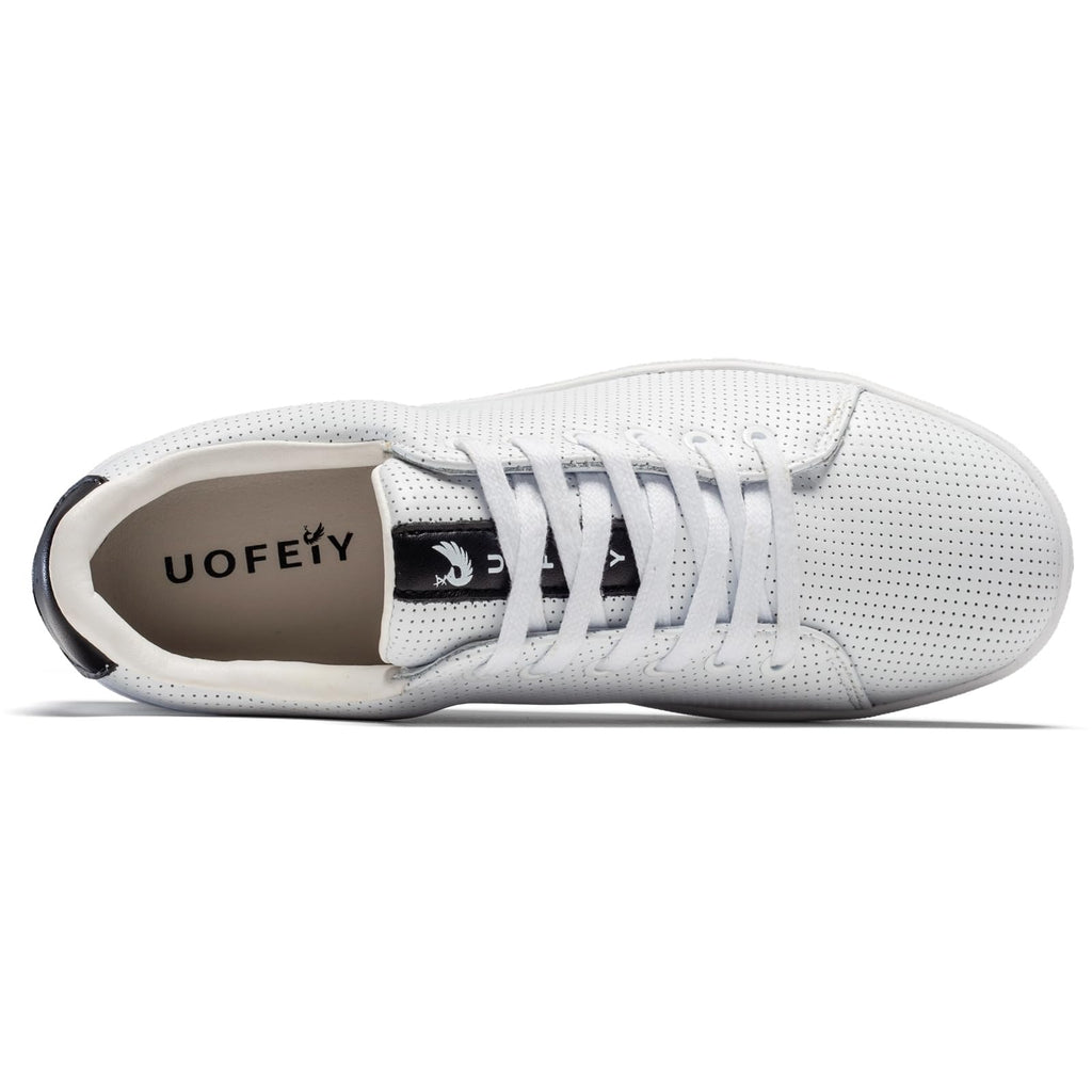 Men's Golf Shoes Professional Spikeless Leather Sneakers Non Slip Low Top Lightweight Comfort Travel Walking Shoes