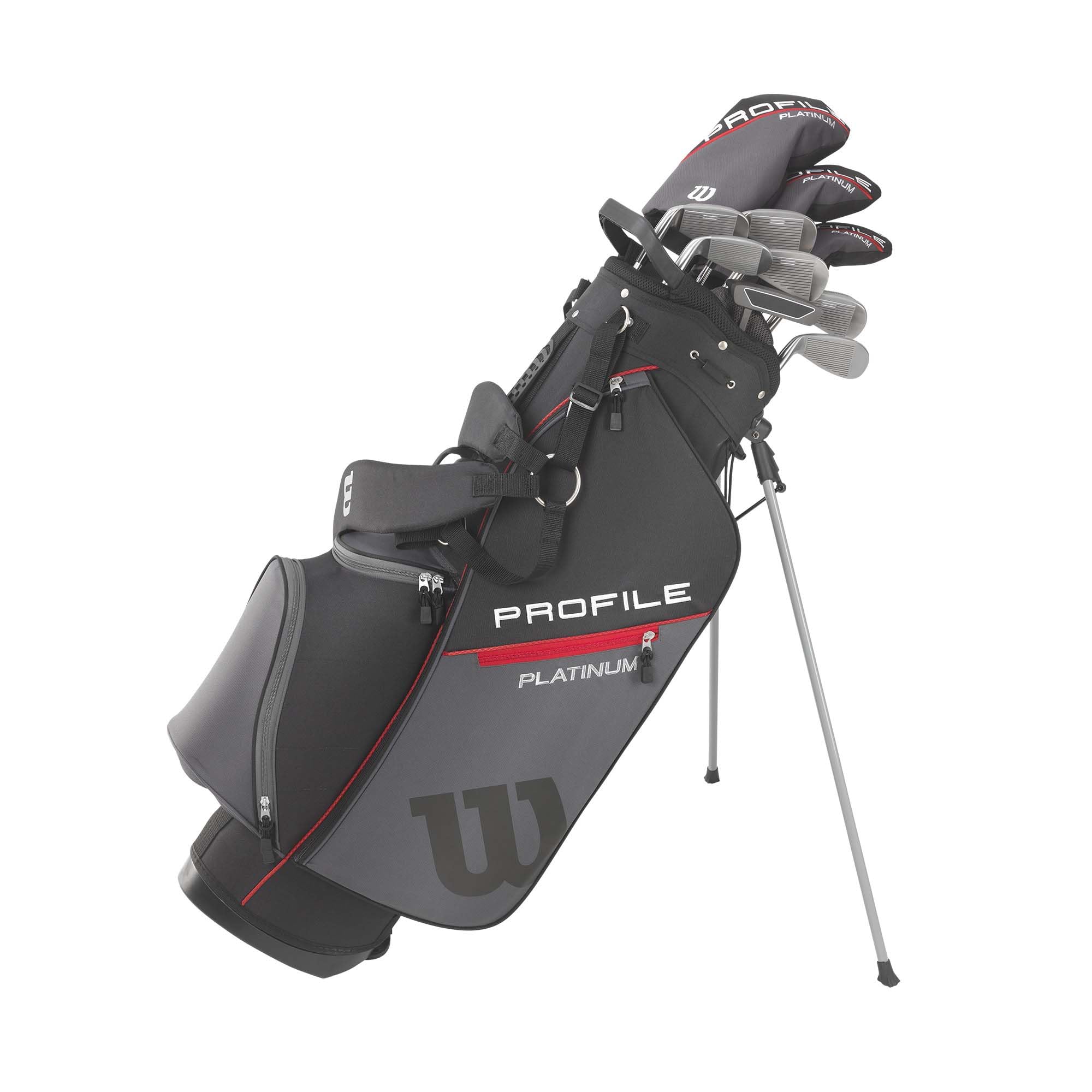 Wilson Men's Profile Platinum Complete Golf Club Package Set - Right Handeded, Stand Bag