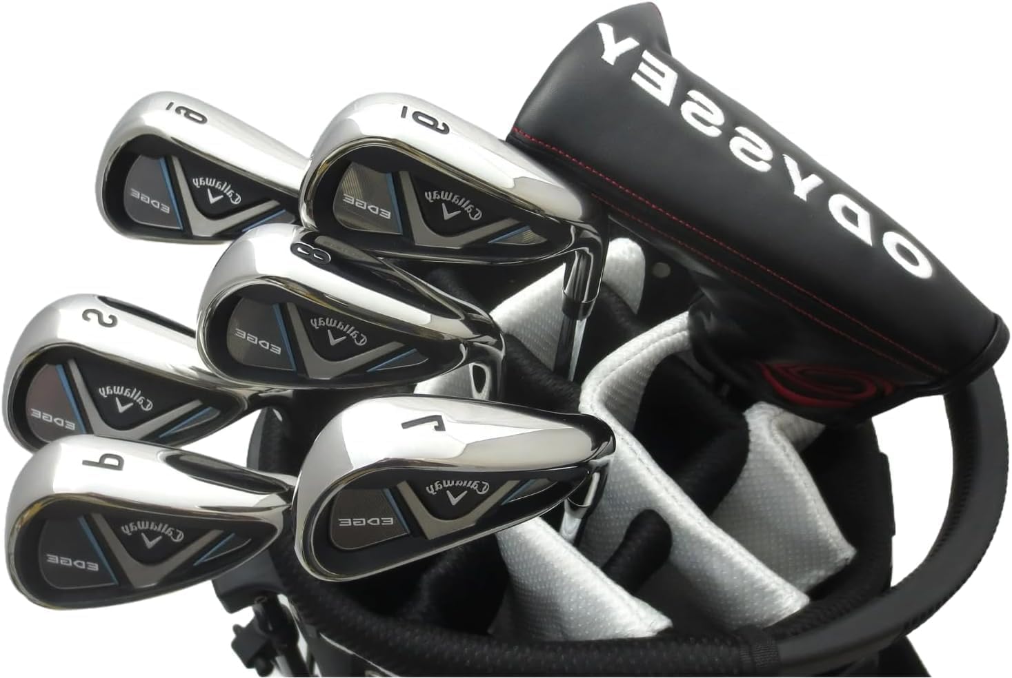Mens Callaway Complete Golf Set - Clubs Driver, Fairway Wood, Hybrid, Irons, Putter Stand Bag Reg Flex
