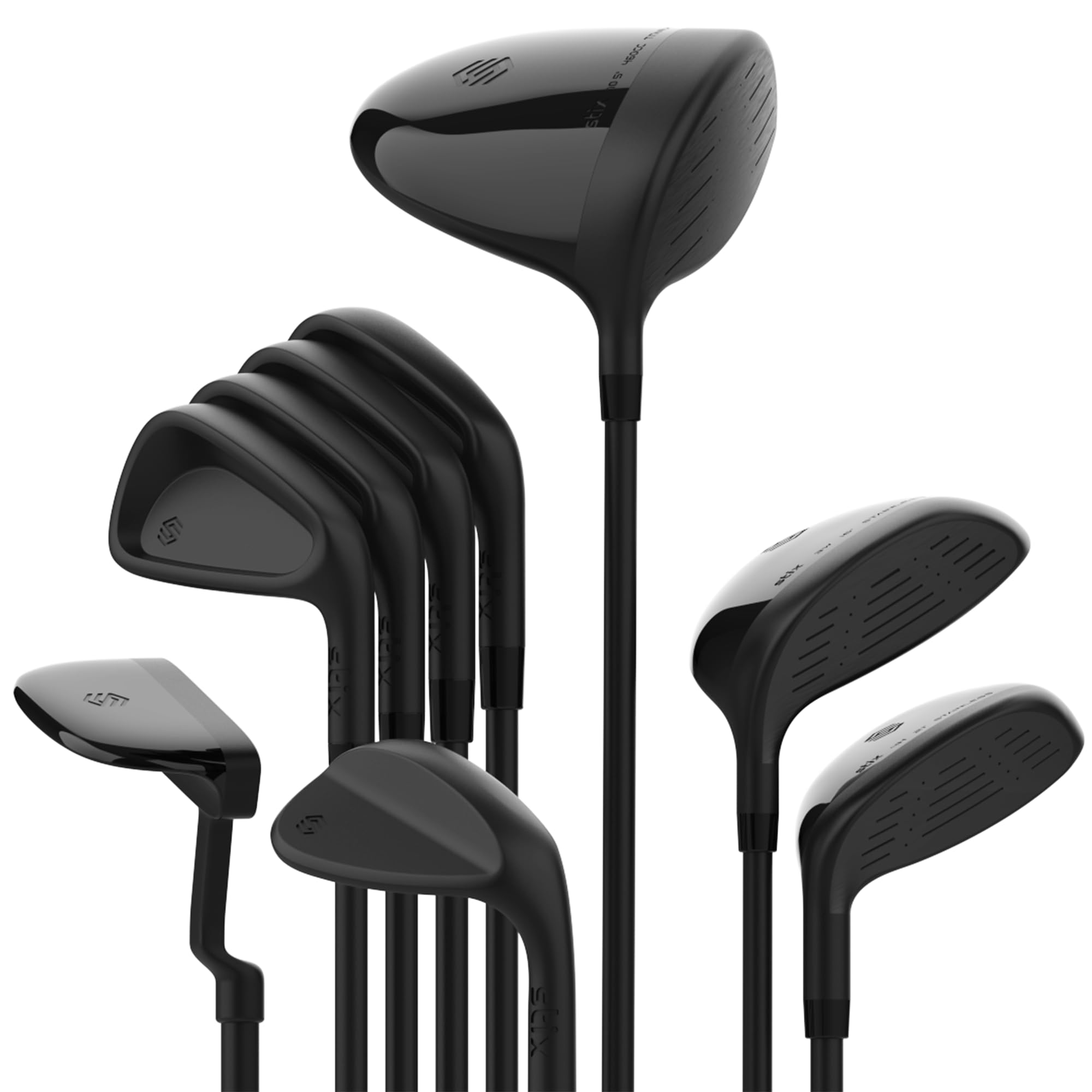 Stix Golf Club Set - Unisex - Black - 9 Set Clubs - Graphite Shafts - Premium Materials, Modern Design, Quality