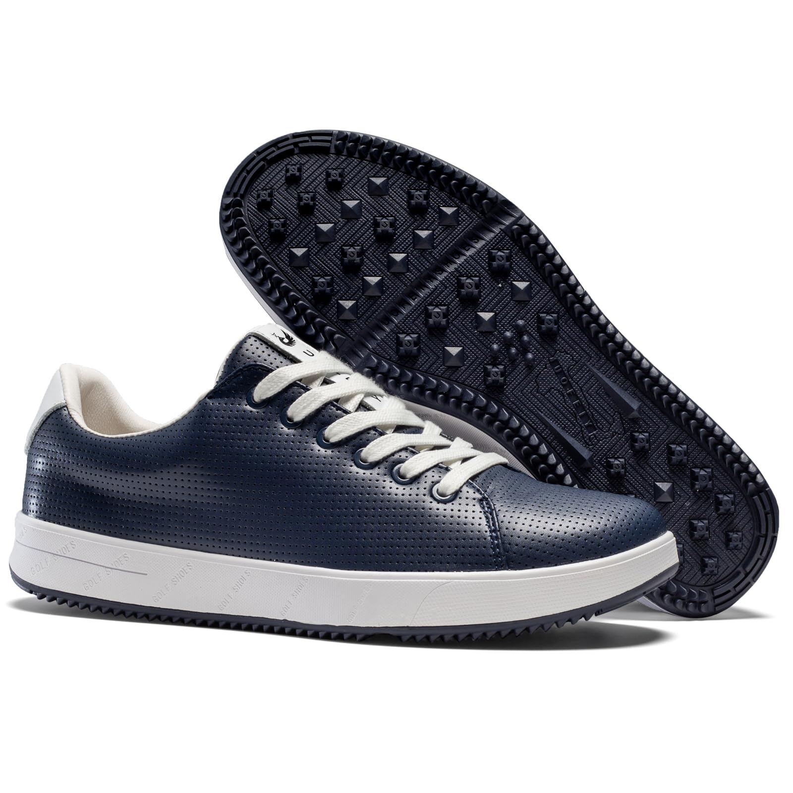 Men's Golf Shoes Professional Spikeless Leather Sneakers Non Slip Low Top Lightweight Comfort Travel Walking Shoes