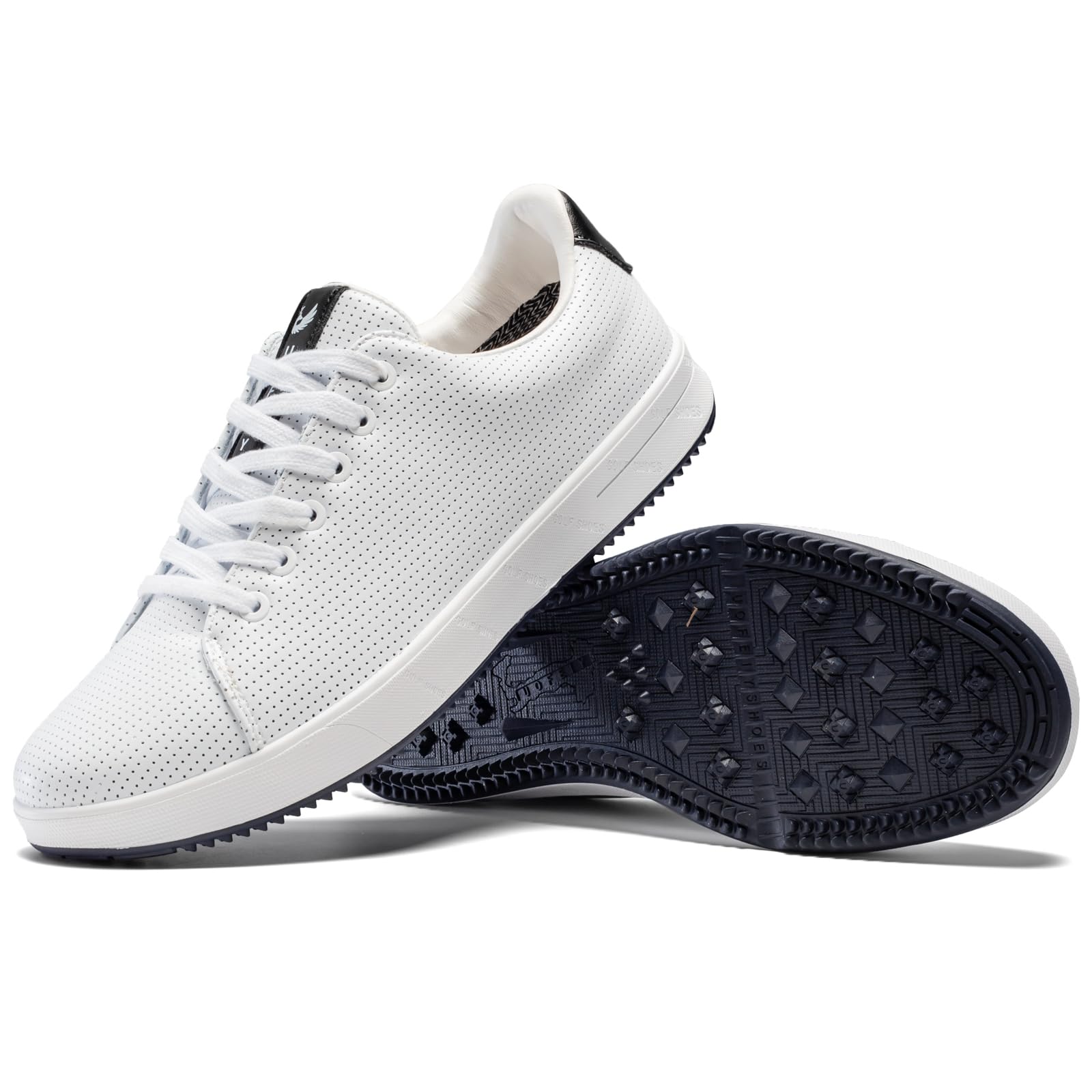 Men's Golf Shoes Professional Spikeless Leather Sneakers Non Slip Low Top Lightweight Comfort Travel Walking Shoes