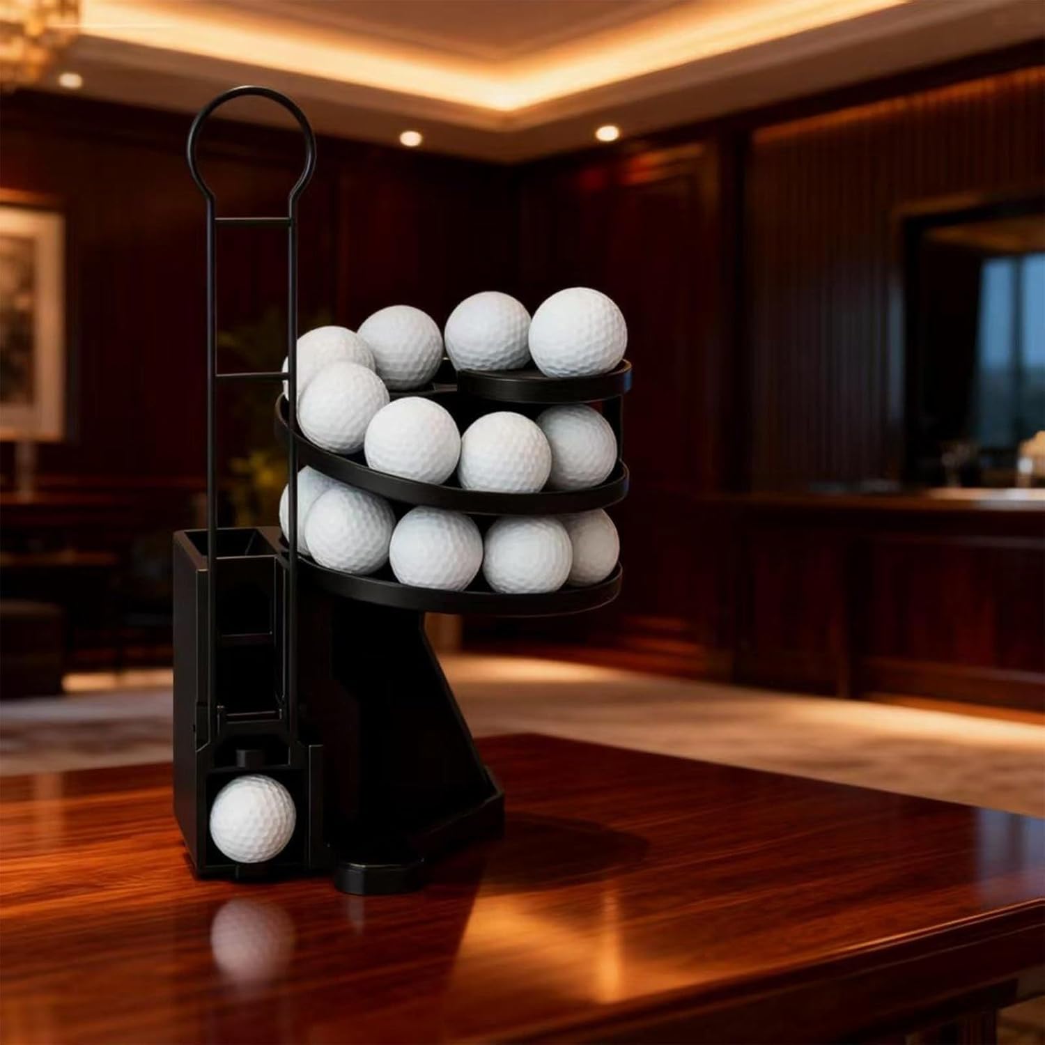 Automatic Golf Ball Launcher Pro with Foot Pedal, 25-Ball Capacity, Range Reload Dispenser for Indoor Outdoor Practice Training Aid