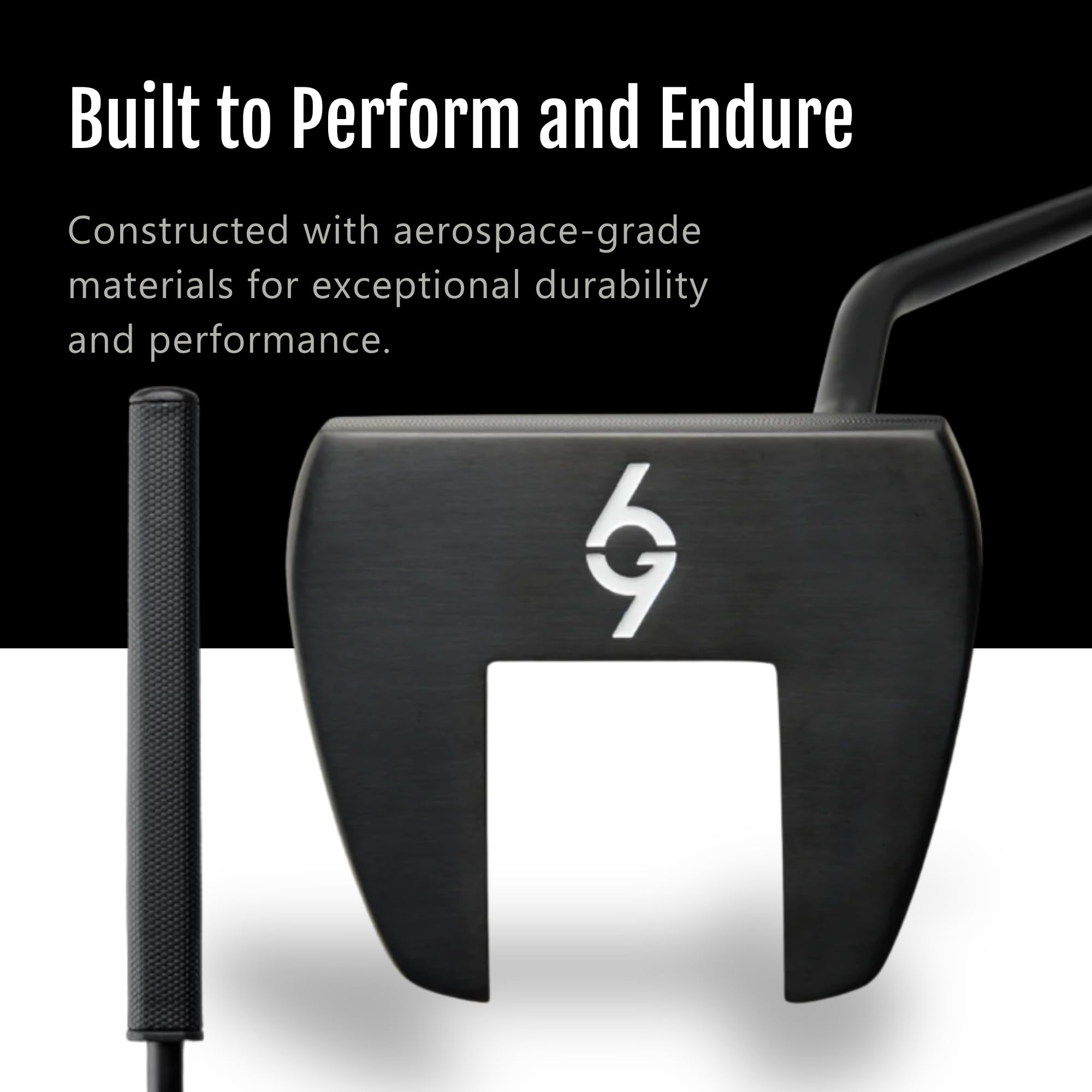 69 Golf Golf Putter with Grip for Men 35'" Length | Stepped Steel Shaft | PVD Coating Putter Head