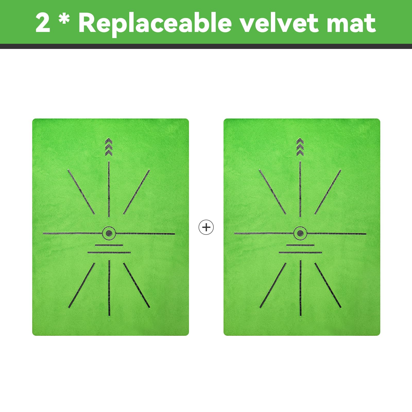 Golf Hitting Mat, Golf Training Mat for Swing Path Feedback Detection Batting,Extra Replaceable Golf Practice Mat 16"x12", Golf Gifts for Men Women for Home Indoor Outdoor