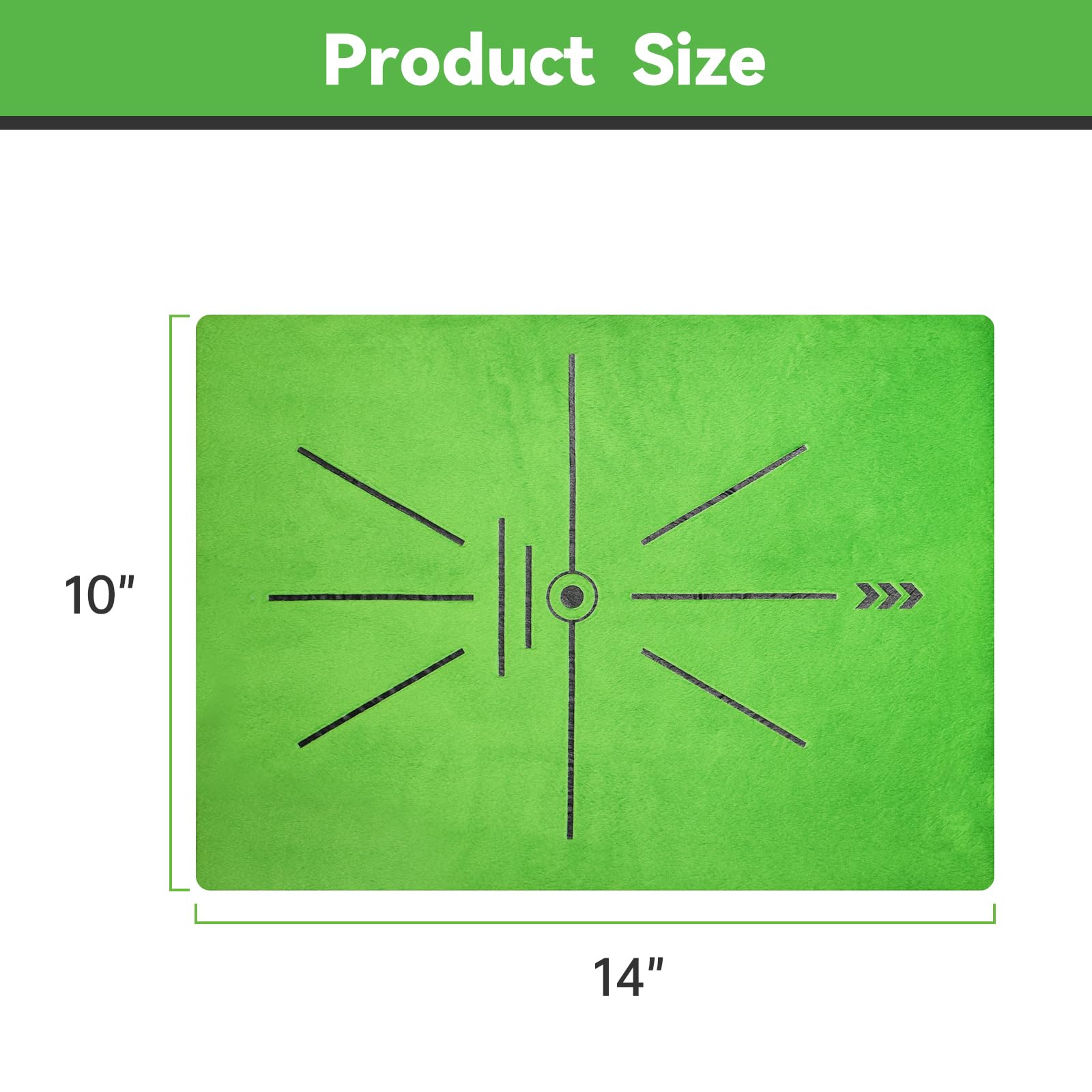Golf Hitting Mat, Golf Training Mat for Swing Path Feedback Detection Batting,Extra Replaceable Golf Practice Mat 16"x12", Golf Gifts for Men Women for Home Indoor Outdoor