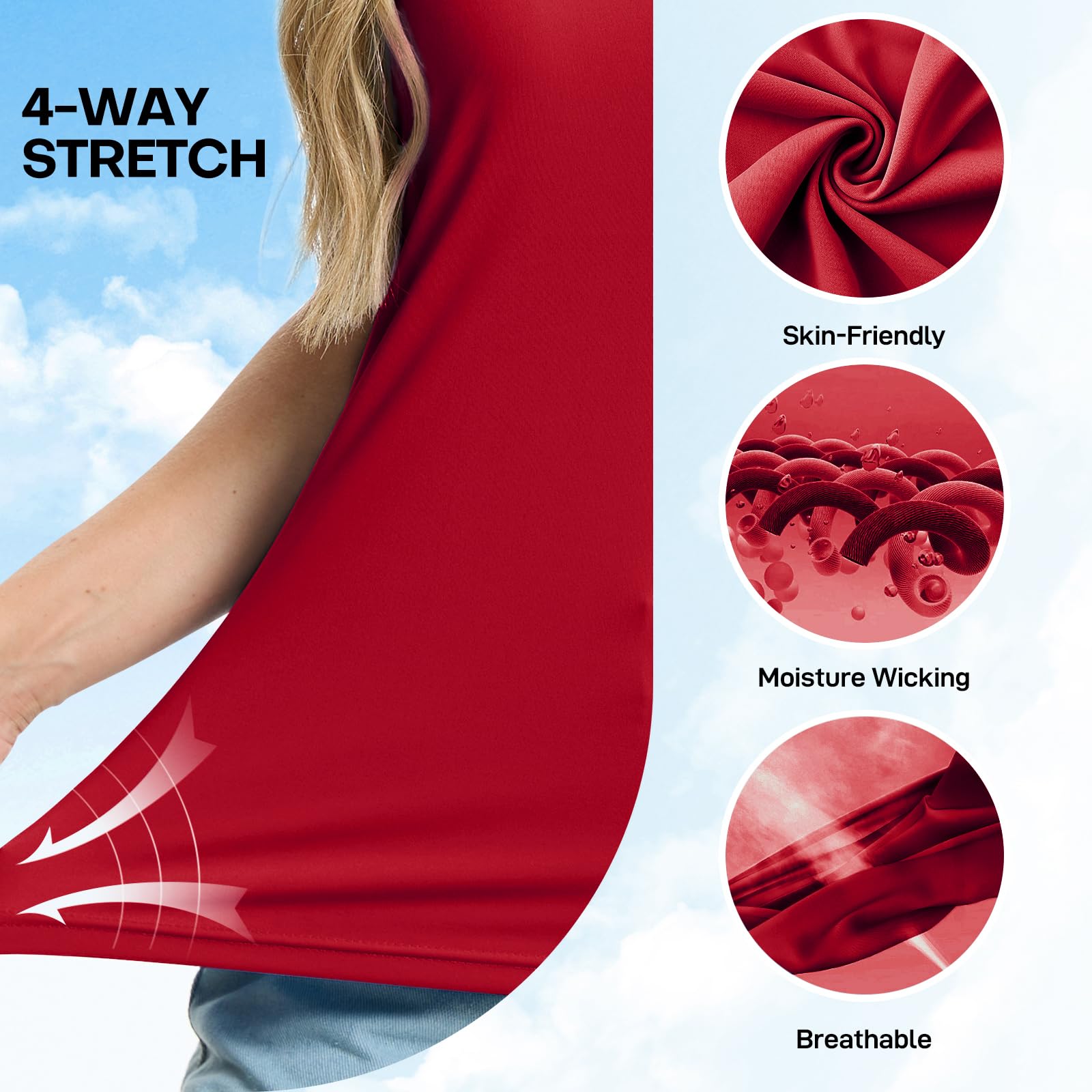 Women's Polo Shirts Short Sleeve Quick Dry UPF 50+ Sun Protection Business Casual Collared Shirt Tennis Golf Shirt Work Tops