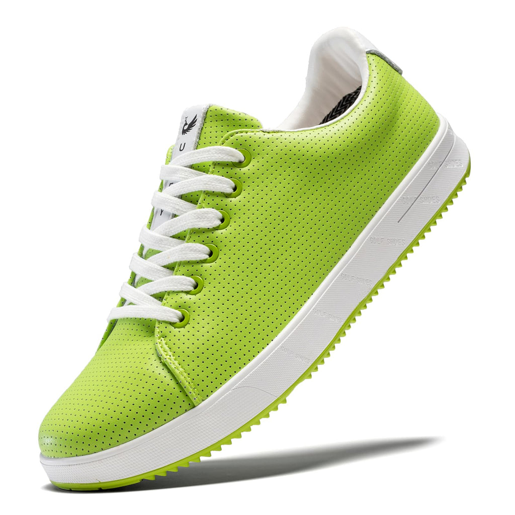 Men's Golf Shoes Professional Spikeless Leather Sneakers Non Slip Low Top Lightweight Comfort Travel Walking Shoes