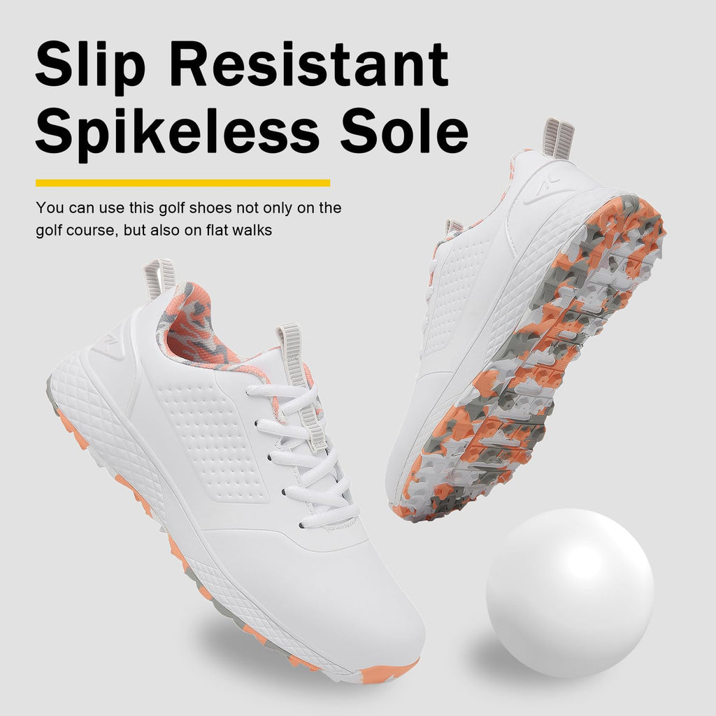 ULTIANT Women Golf Shoes Spikeless Waterproof Golf Sport Sneakers Size5-10