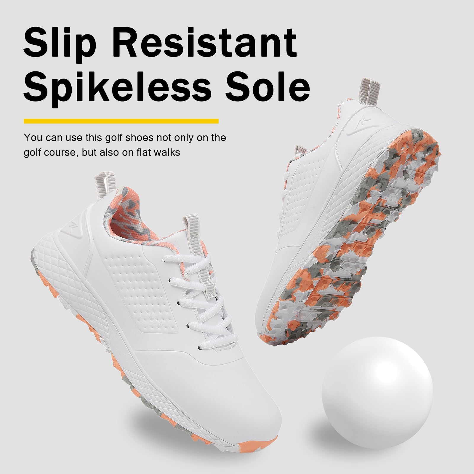 ULTIANT Women Golf Shoes Spikeless Waterproof Golf Sport Sneakers Size5-10