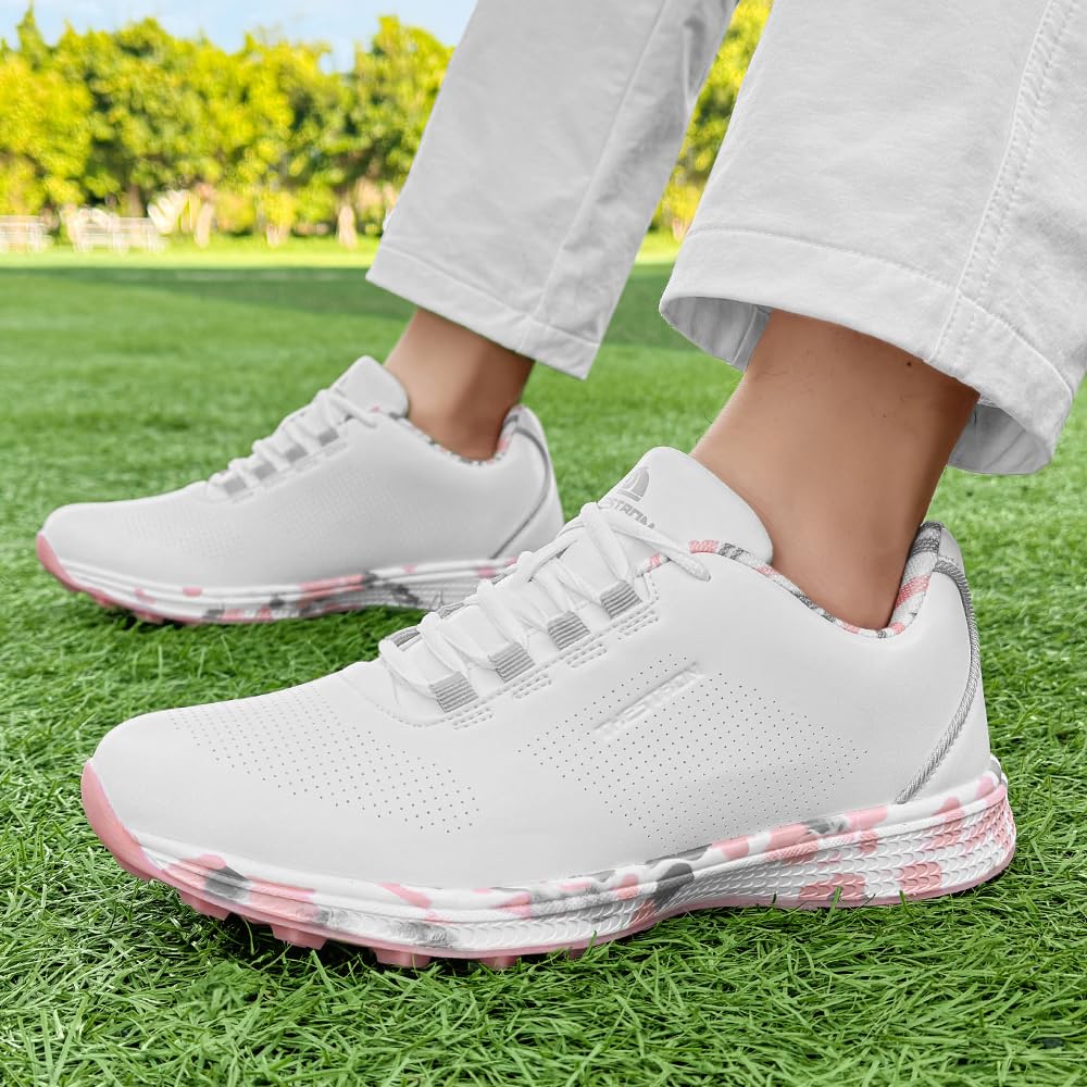Women Spikeless Golf Shoes Professional Golf Sneakers Ladies Golf Training Walking Shoes Spikeless Golf Footwears
