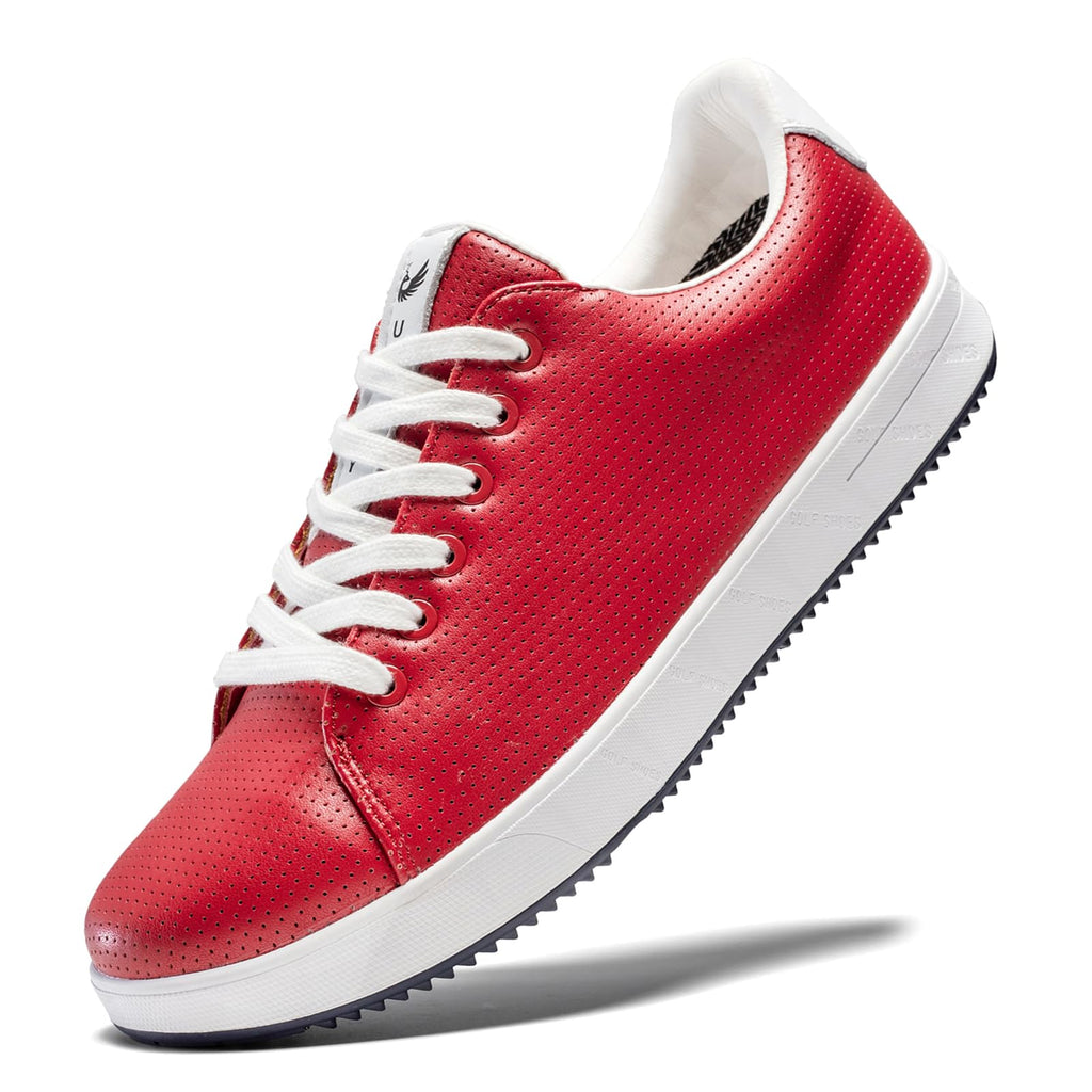 Men's Golf Shoes Professional Spikeless Leather Sneakers Non Slip Low Top Lightweight Comfort Travel Walking Shoes