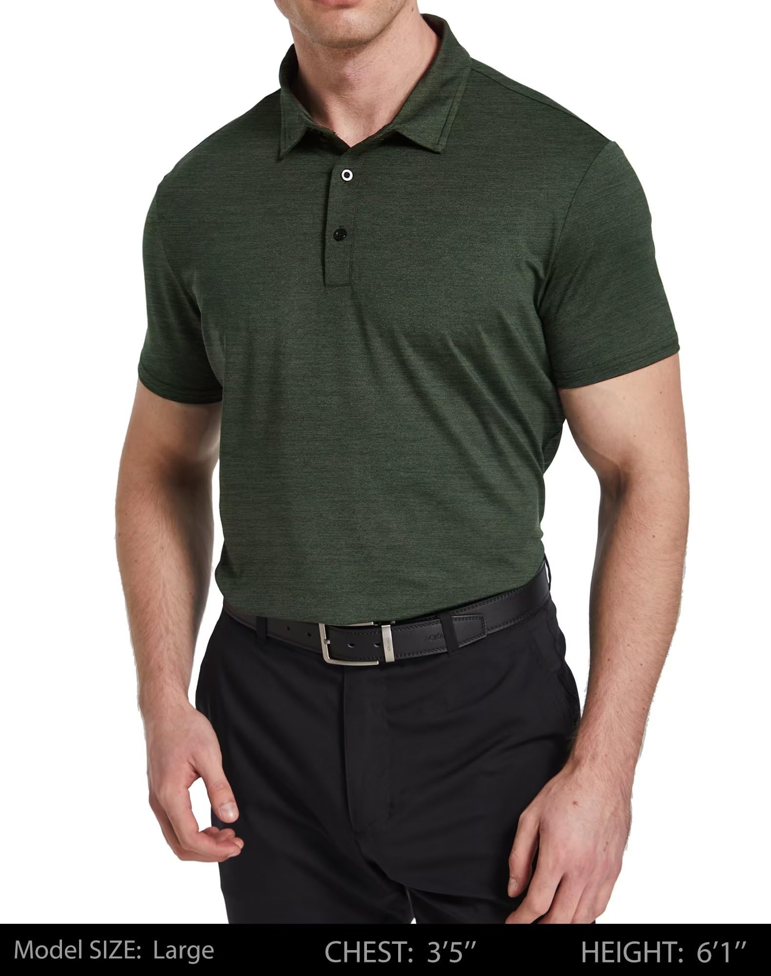 OYGSieg 6 Pack Mens Polo Shirts Performance Short Sleeve Golf Shirt Moisture Wicking Athletic Casual Collared T-Shirt