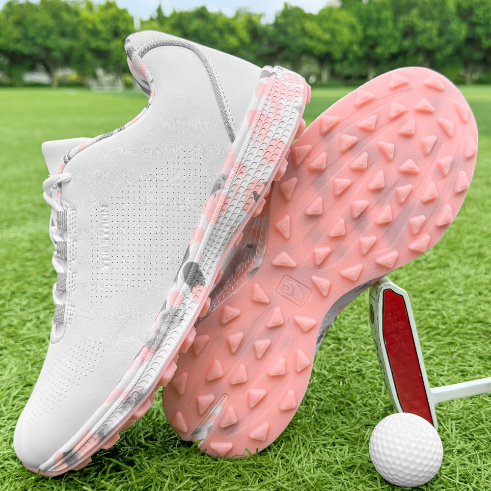 Women Spikeless Golf Shoes Professional Golf Sneakers Ladies Golf Training Walking Shoes Spikeless Golf Footwears