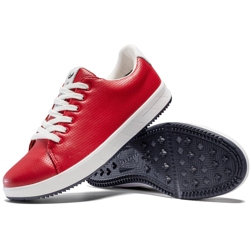 Men's Golf Shoes Professional Spikeless Leather Sneakers Non Slip Low Top Lightweight Comfort Travel Walking Shoes