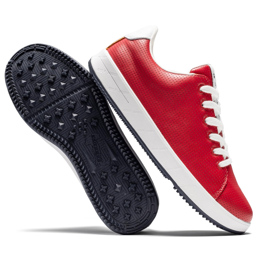 Men's Golf Shoes Professional Spikeless Leather Sneakers Non Slip Low Top Lightweight Comfort Travel Walking Shoes