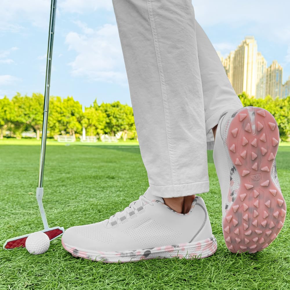 Women Spikeless Golf Shoes Professional Golf Sneakers Ladies Golf Training Walking Shoes Spikeless Golf Footwears