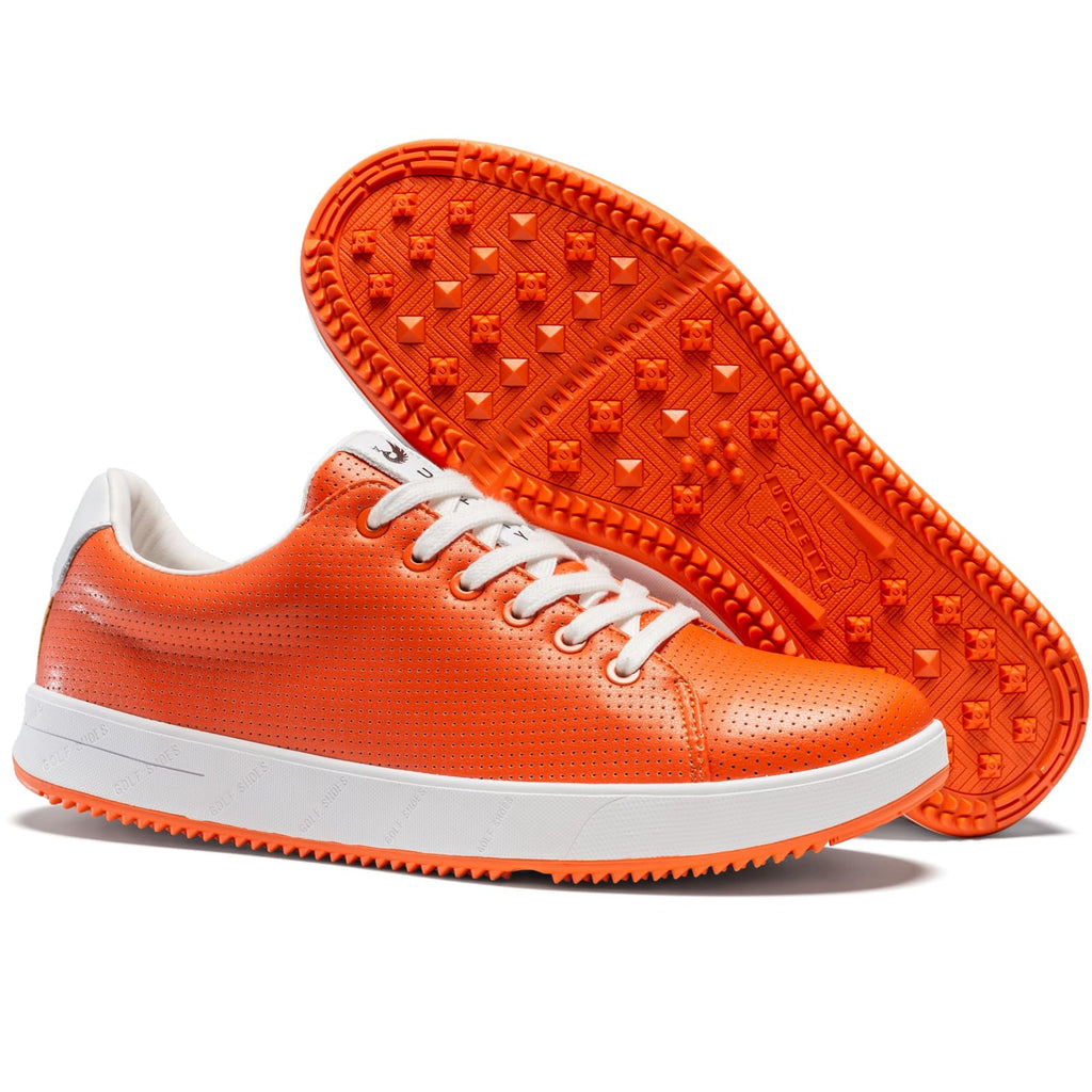 Men's Golf Shoes Professional Spikeless Leather Sneakers Non Slip Low Top Lightweight Comfort Travel Walking Shoes