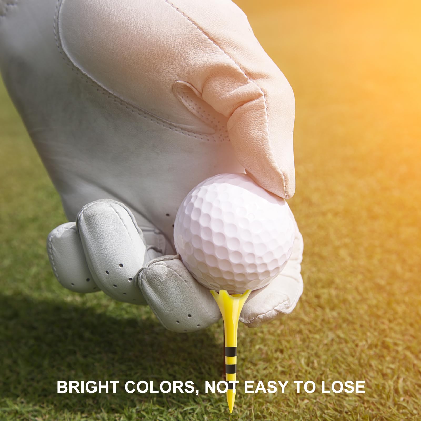 Professional Plastic Golf Tees 100 Pack (3-1/4" or 2-3/4"), Enhanced Durability & Stability, Engineered to Minimize Friction and Side Spin