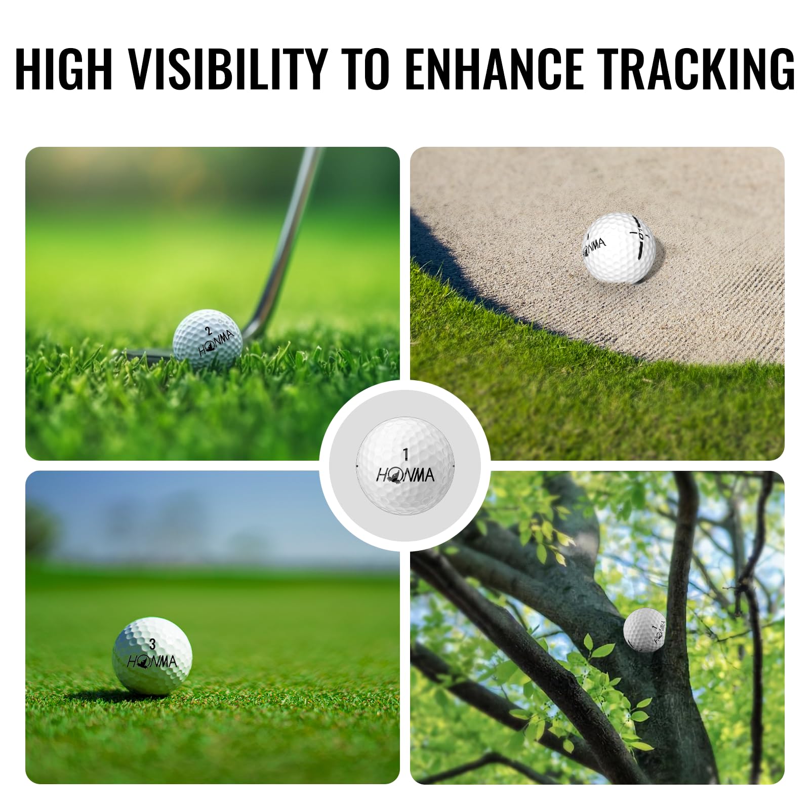 Honma D1 Distance Golf Balls,Extra Soft Feel with Long Distance,High Speed Core with Low Spin Design,Low Compression Golfballs Perfect for Men,Women Beginners,1 Dozen