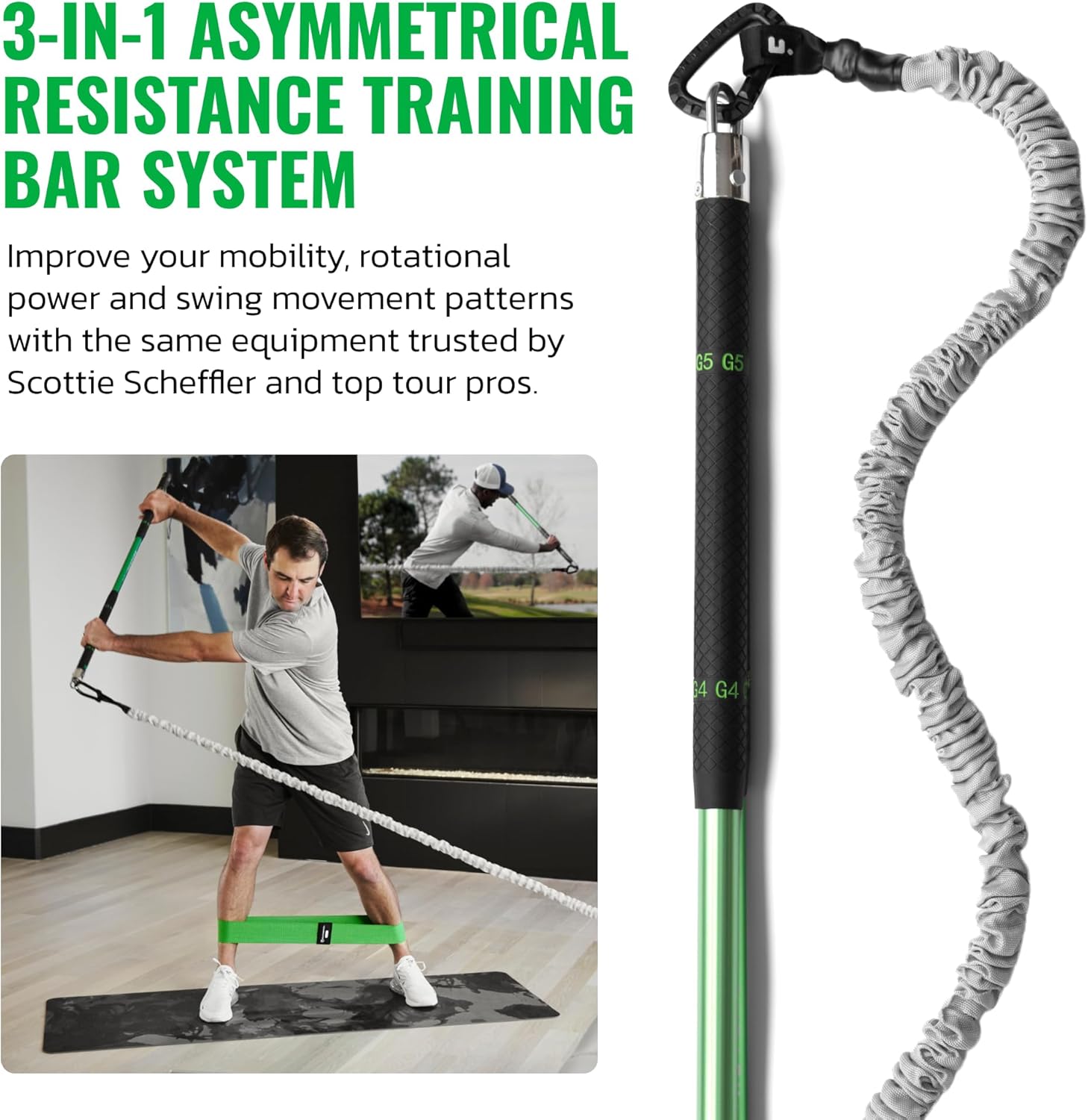 GolfForever Swing Trainer + 3-Month App Membership – Golf Exercise & Pain Relief Video Routines – Improve Flexibility, Gain Distance, Build Strength & Reduce Golf-Related Pain