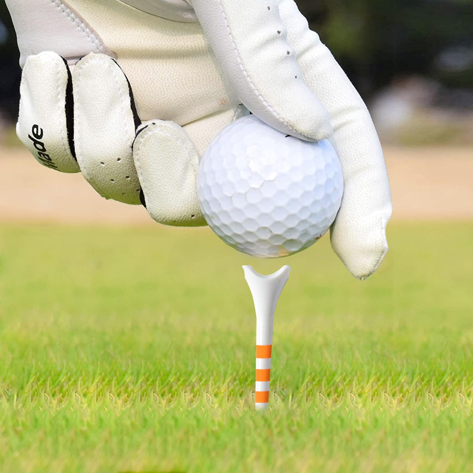 Professional Plastic Golf Tees 100 Pack (3-1/4" or 2-3/4"), Enhanced Durability & Stability, Engineered to Minimize Friction and Side Spin