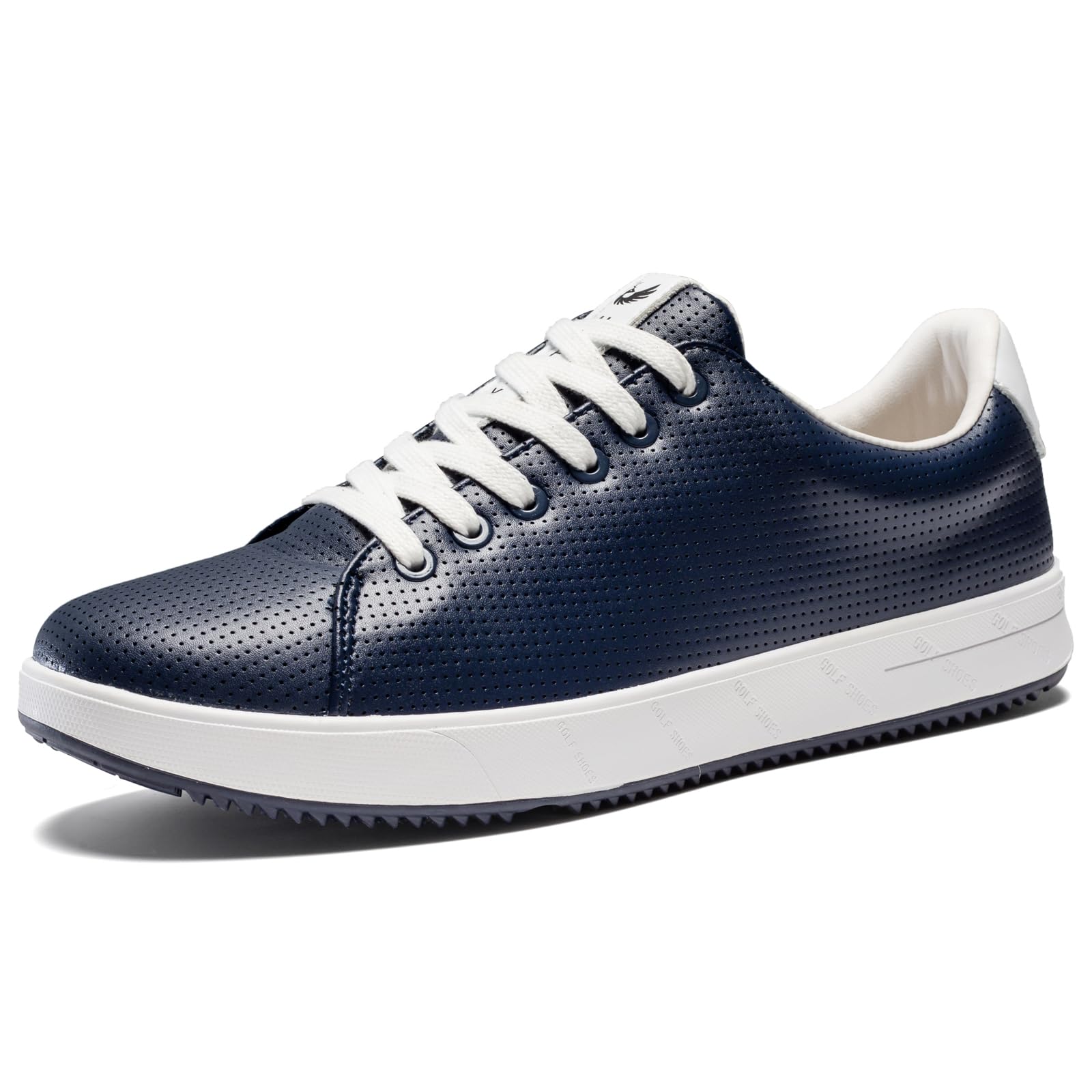 Men's Golf Shoes Professional Spikeless Leather Sneakers Non Slip Low Top Lightweight Comfort Travel Walking Shoes