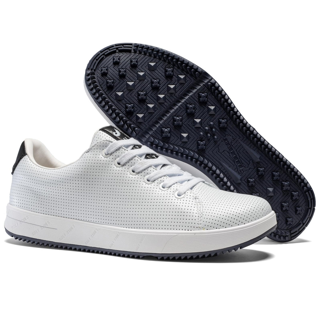 Men's Golf Shoes Professional Spikeless Leather Sneakers Non Slip Low Top Lightweight Comfort Travel Walking Shoes