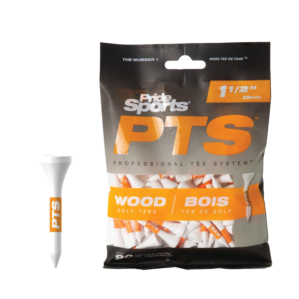 PrideSports PTS Wood Golf Tees | 100 Count, 2-3/4 Inch | #1 Wood Tee on Tour | Best for Drivers & Woods