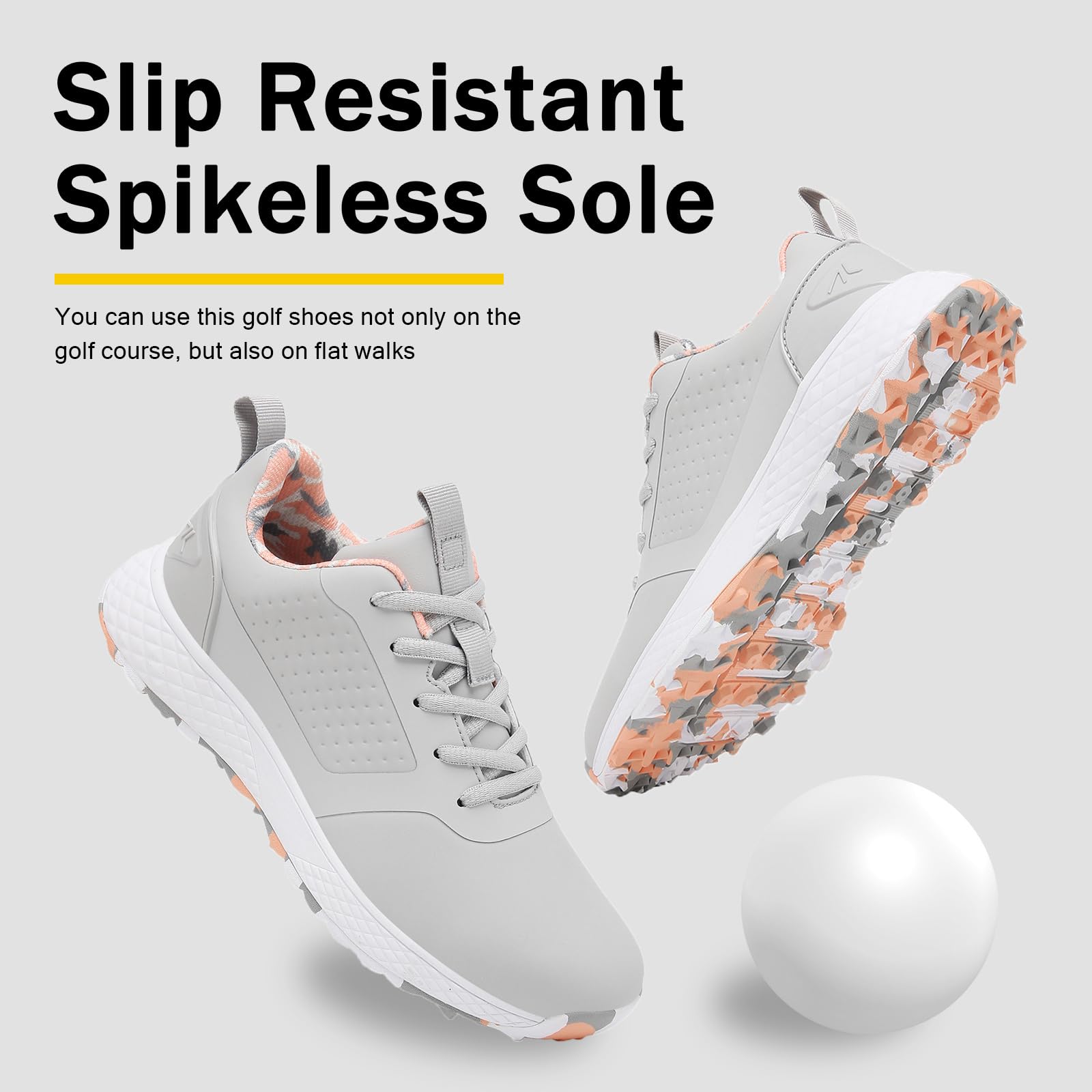 ULTIANT Women Golf Shoes Spikeless Waterproof Golf Sport Sneakers Size5-10