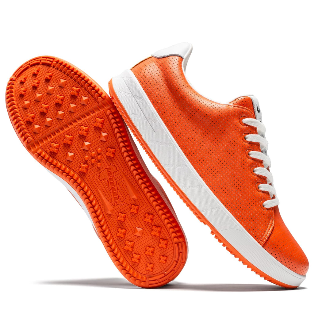 Men's Golf Shoes Professional Spikeless Leather Sneakers Non Slip Low Top Lightweight Comfort Travel Walking Shoes