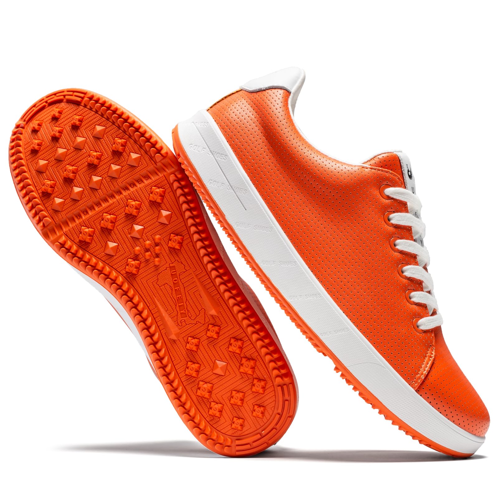 Men's Golf Shoes Professional Spikeless Leather Sneakers Non Slip Low Top Lightweight Comfort Travel Walking Shoes